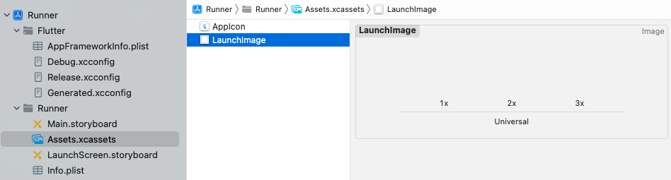 在 Xcode 中添加启动图标